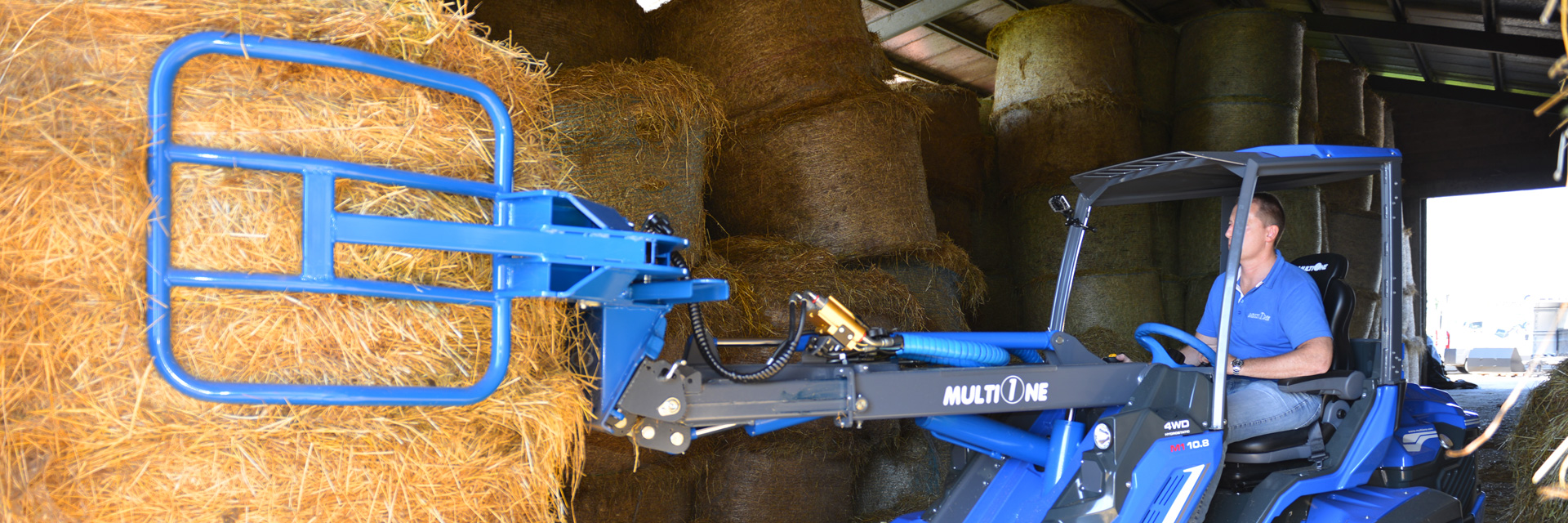 Multione-bale-grapple for mini loaders