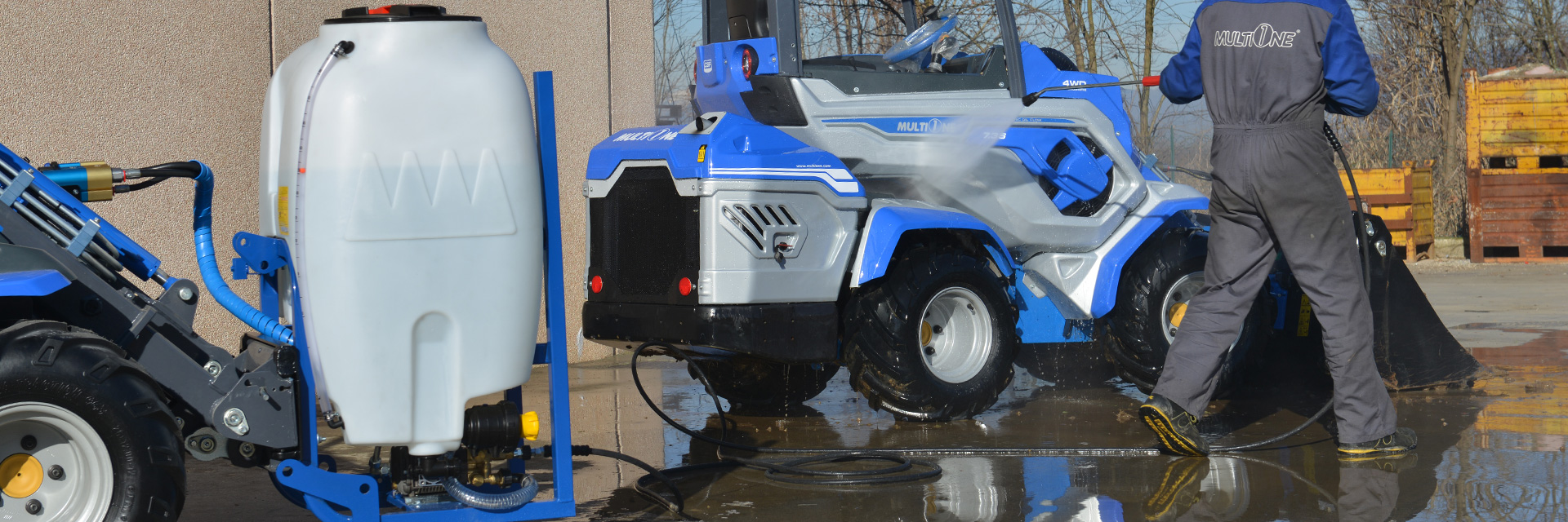 Multione-high-pressure-washer for mini loader