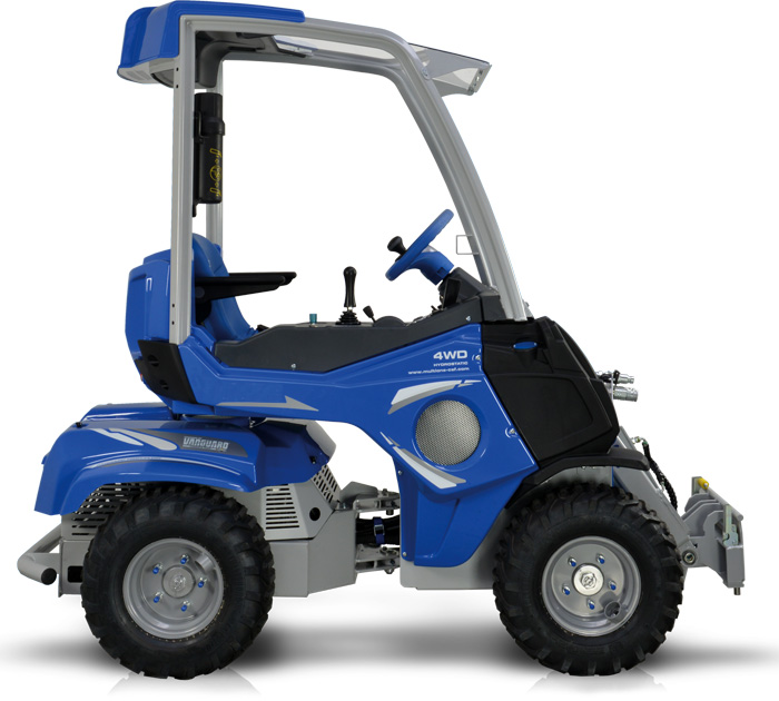 small mini articulated loader left side