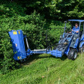 mini excavator flail mower with side shift