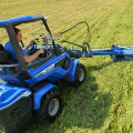 mini excavator flail mower with side shift